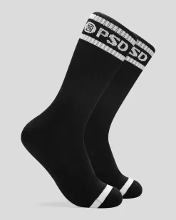 3 Pack - Logo Stripe Crew - Black