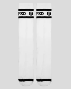 3 Pack - Logo Stripe Crew - White