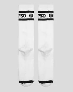3 Pack - Logo Stripe Crew - White